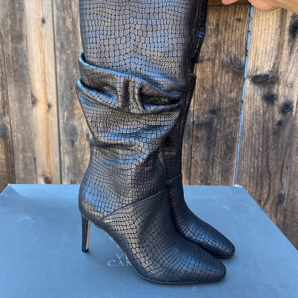 Vince Camuto Slouchy Leather Boots - Picture 5 of 6